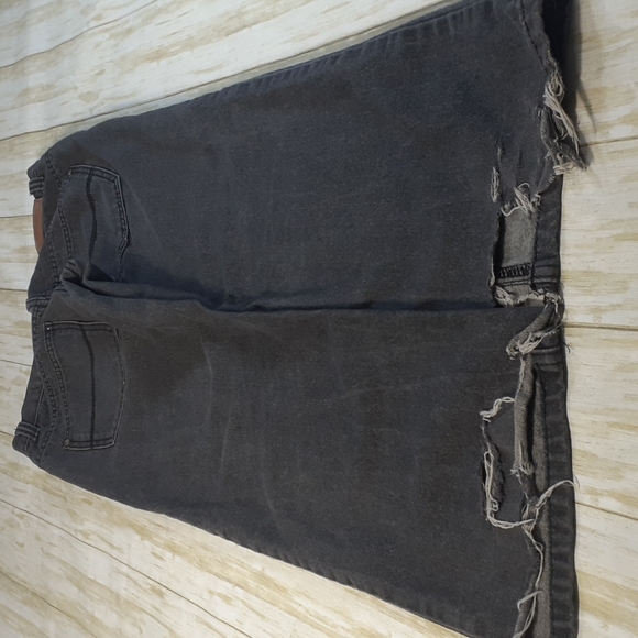 Rock N Run Slim Straight Gray Jeans Destroyed Cuffs Men's Size 32x28 - Picture 9 of 16